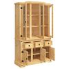 vidaXL Βιτρίνα Corona Καφέ 112x43x196εκ. Μασίφ Ξύλο Μεξικάνικου Πεύκου