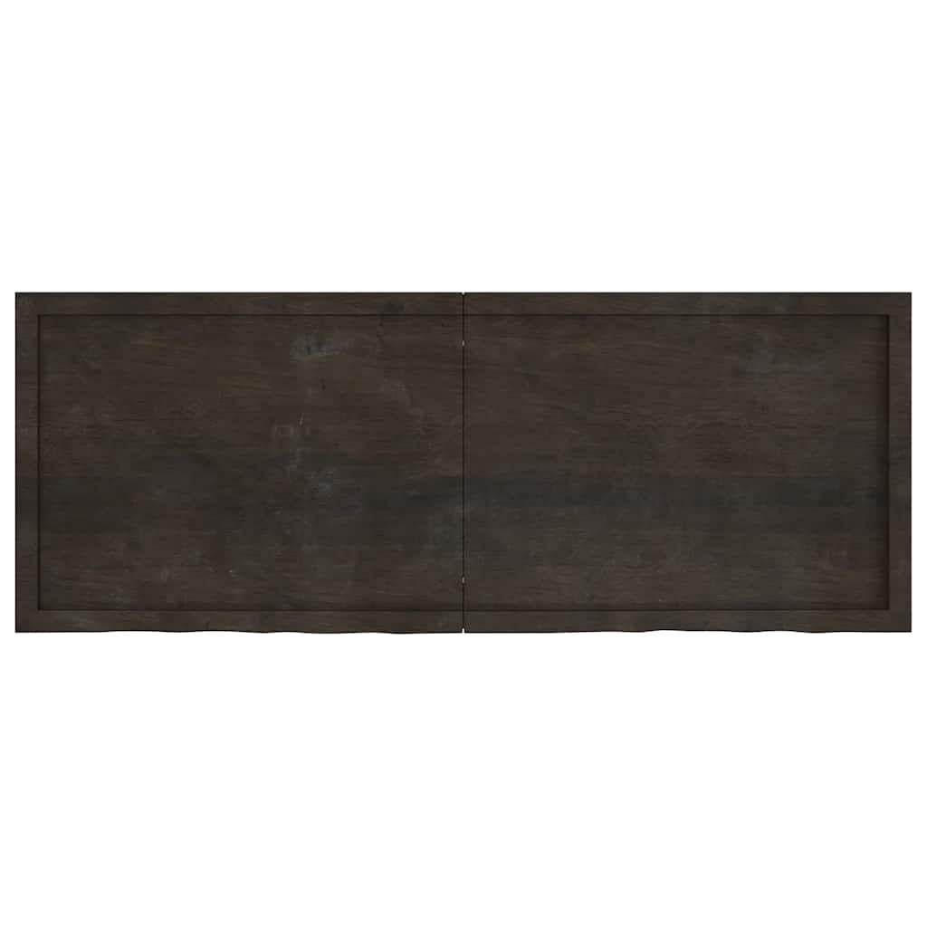 vidaXL Ράφι Τοίχου Σκούρο Καφέ 160x60x(2-4) εκ. Επεξ. Μασίφ Ξύλο Δρυός