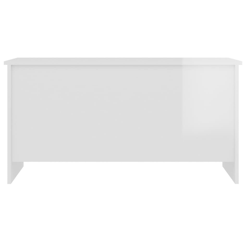 vidaXL Τραπεζάκι Σαλονιού Γυαλ. Λευκό 102x55,5x52,5 εκ. Επεξεργ. Ξύλο