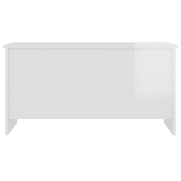 vidaXL Τραπεζάκι Σαλονιού Γυαλ. Λευκό 102x55,5x52,5 εκ. Επεξεργ. Ξύλο
