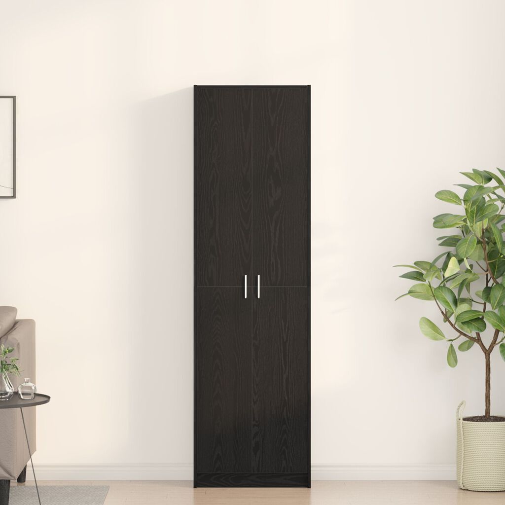 vidaXL Ντουλάπα Μαύρης Βελανιδιάς 55x25x189 cm Επεξεργασμένου Ξύλου