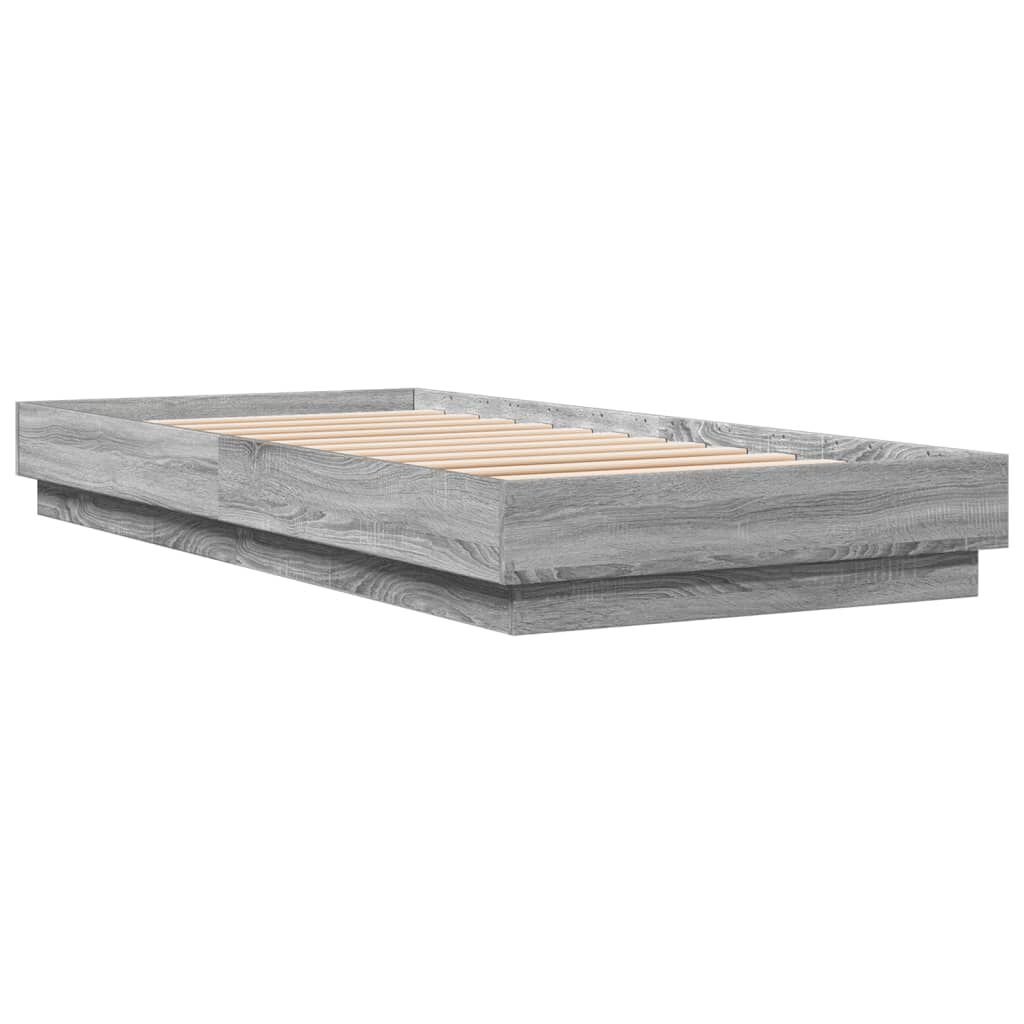 vidaXL Πλαίσιο Κρεβατιού Γκρι Sonoma 90x200 εκ. Επεξεργασμένο Ξύλο