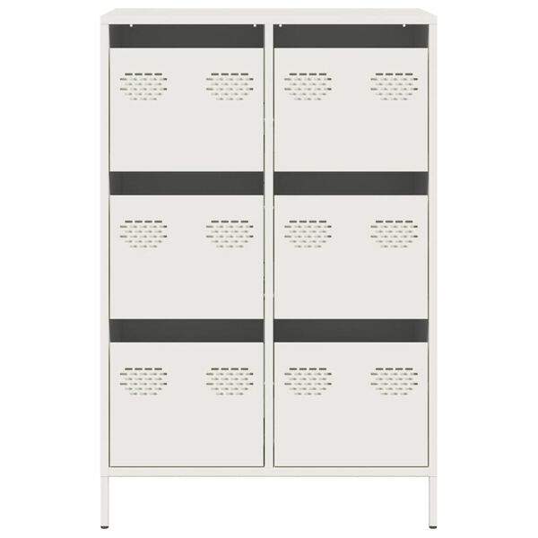 vidaXL Ντουλάπι Λευκό 68x39x101,5 εκ. από Χάλυβα