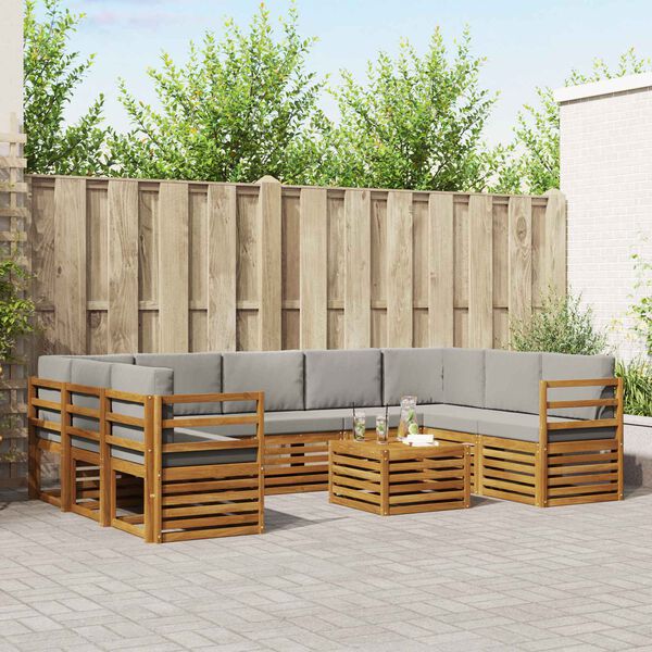 vidaXL &Sigma;&epsilon;&tau; &Kappa;&alpha;&nu;&alpha;&pi;έ 10 pcs &Phi;&upsilon;&sigma;&iota;&kappa;ό &kappa;&alpha;&iota; &Alpha;&nu;&omicron;&iota;&chi;&tau;ό &Gamma;&kappa;&rho;&iota; &Sigma;&tau;&epsilon;&rho;&epsilon;ό &Xi;ύ&lambda;&omicron; &Alpha;&kappa;&alpha;&kappa;ί&alpha;&sigmaf;