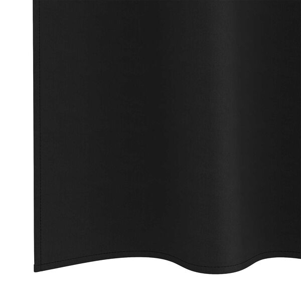 vidaXL Κουρτίνες με κουρτίνες 2 pcs Μαύρο 245 x 140 εκ. Πολυεστέρας