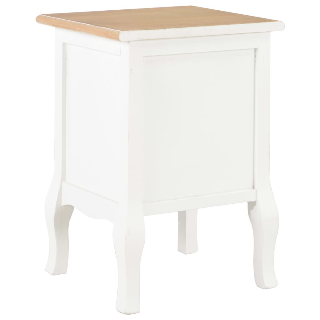vidaXL Κομοδίνα 2 Τεμ. Λευκά 35 x 30 x 49 εκ. από MDF