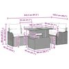 vidaXL Σετ Καναπέ Κήπου 6 pcs Μαύρο και κρεμ 100 x 55 x 73 εκ