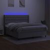 vidaXL &Kappa;&rho;&epsilon;&beta;ά&tau;&iota; Boxspring &mu;&epsilon; &Sigma;&tau;&rho;ώ&mu;&alpha; & LED &Alpha;&nu;.&Gamma;&kappa;&rho;&iota; 160x200&epsilon;&kappa;. &Upsilon;&phi;&alpha;&sigma;&mu;ά&tau;&iota;&nu;&omicron;
