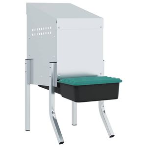 vidaXL Κουτί Φωλιάς Κοτόπουλων με 1 Θήκη και Πόδια από Γαλβανισμένο Ατσάλι