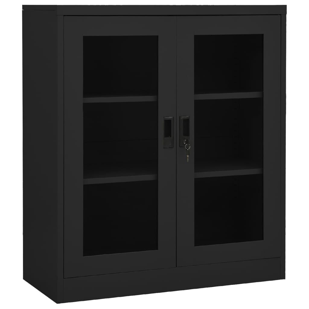 vidaXL Ντουλάπα Γραφείου 90 x 40 x 105 εκ. Ανθρακί Ατσάλινη