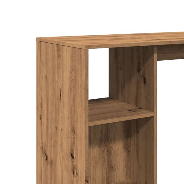 vidaXL Τραπέζι Κονσόλα με Ράφι Καφέ Δρυς 124x46x103,5εκ. Επεξεργ. Ξύλο