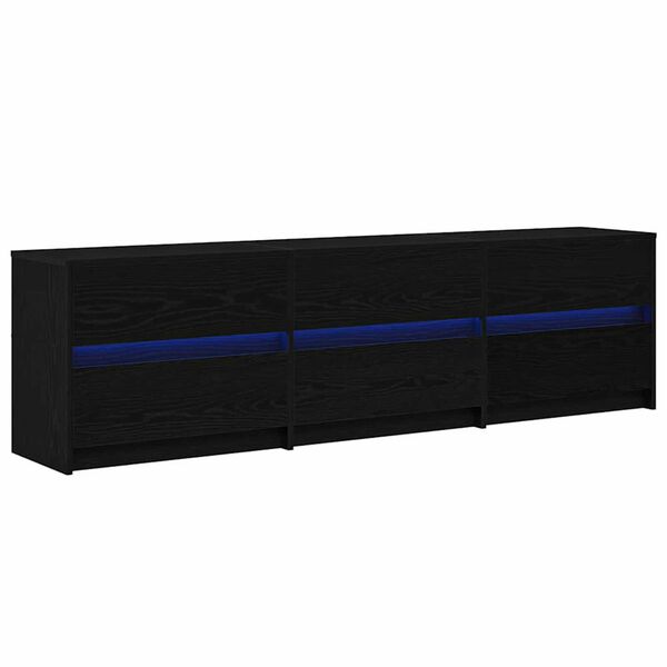 vidaXL Ντουλάπι TV Μαύρο 182 x 34 x 50 εκ