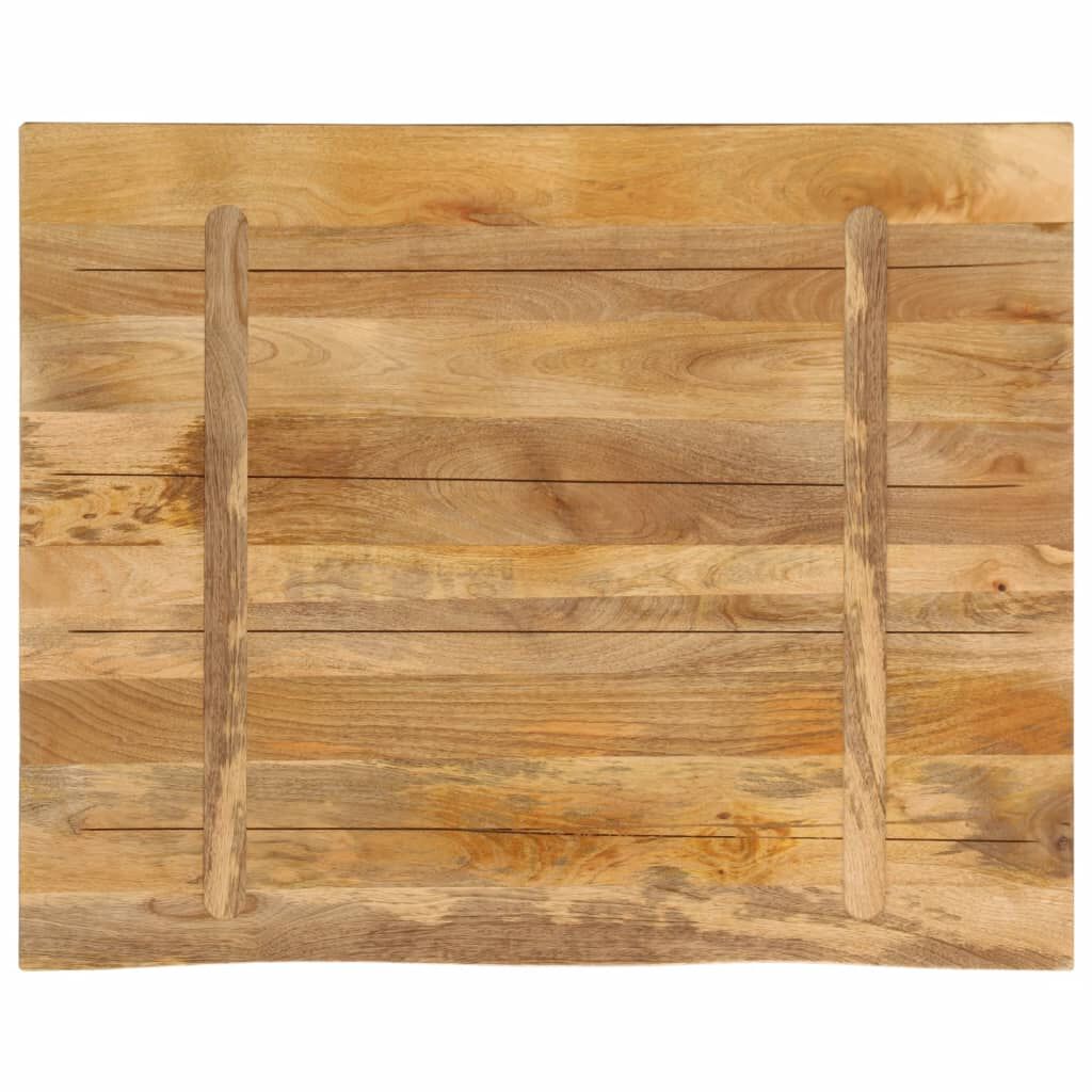 vidaXL Επιφάνεια Τραπεζιού 90x80x2,5 εκ. Live Edge Μασίφ Ξύλο Μάνγκο