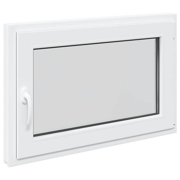 vidaXL Παράθυρο Υπογείου "RISOR" 60x100 εκ. Ανακλινόμενο & Περιστρεφόμενο DIN Δεξιό Λευκό