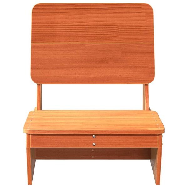 vidaXL Καρέκλα κήπου Wax Brown 60x64x70,5 cm Στερεό ξύλο πεύκο