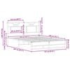 vidaXL Πλαίσιο Κρεβατιού Χωρ. Στρώμα Sonoma Δρυς 150x200εκ. Επ. Ξύλο