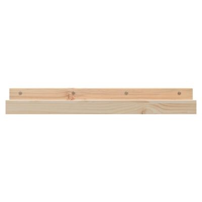 vidaXL Ράφια Τοίχου 2 τεμ. 80x12x9 εκ. από Μασίφ Ξύλο Πεύκου