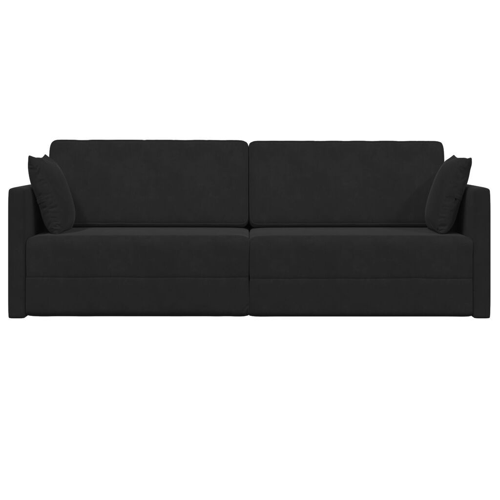 vidaXL Κρεβάτι Καναπές 2 σε 1 Μαύρος 213x144x60 εκ Βελούδο