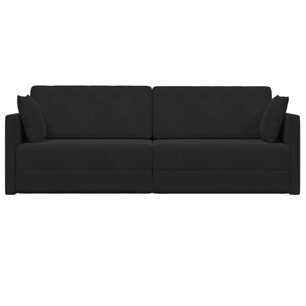 vidaXL Κρεβάτι Καναπές 2 σε 1 Μαύρος 213x144x60 εκ Βελούδο