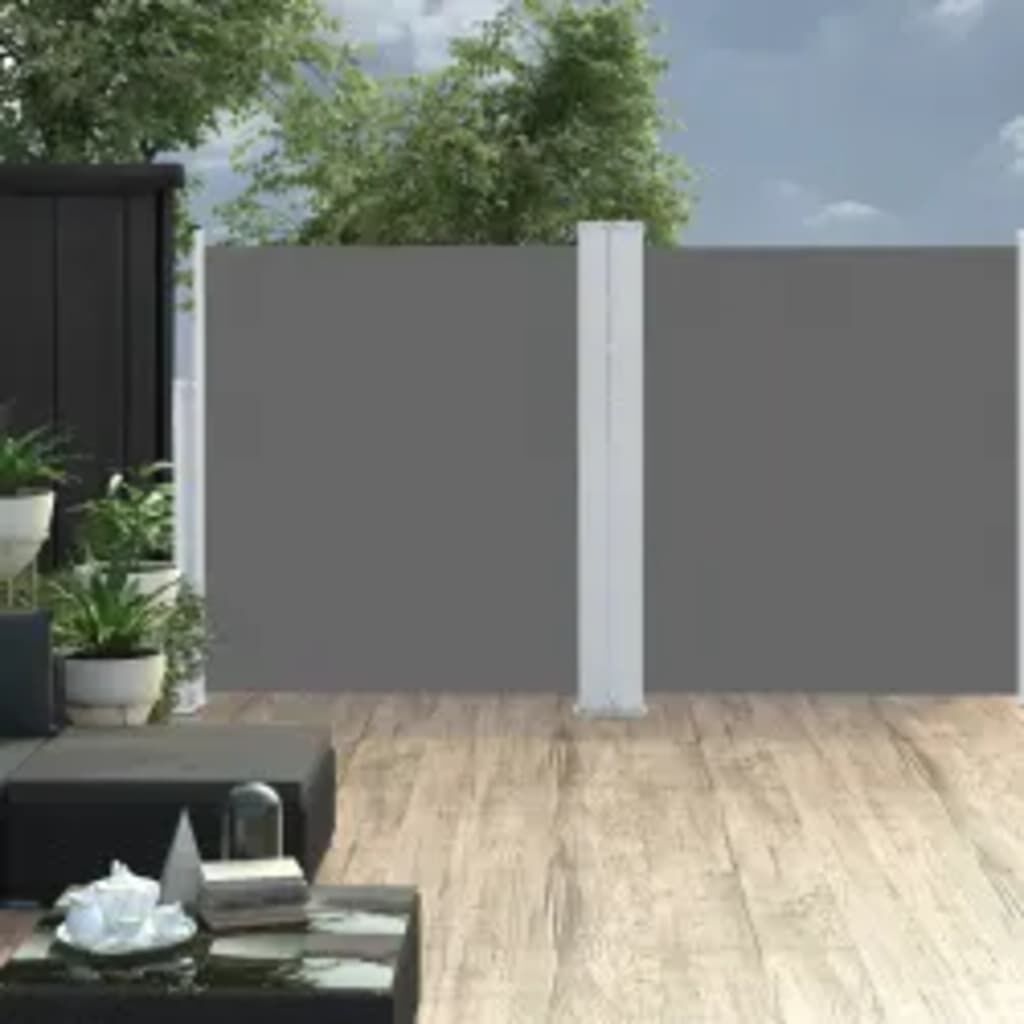 vidaXL Σκίαστρο Πλαϊνό Πτυσσόμενο Ανθρακί 160 x 600 εκ.