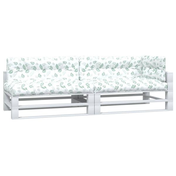 vidaXL Μαξιλάρια Παλέτας 5 τεμ. Σχέδιο Φύλλων Υφασμάτινα