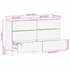vidaXL Σετ Μπουφέ 2 pcs Καφέ 60 x 33.5 x 75 εκ. Μασίφ ξύλο μάνγκο