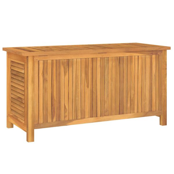 vidaXL Μπαούλο Αποθήκευσης Κήπου με Τσάντα 114x50x58εκ Μασίφ Ξύλο Teak
