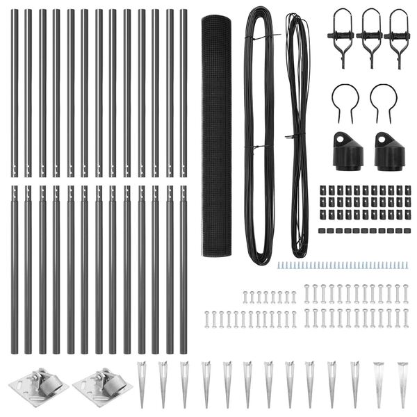 vidaXL &Sigma;&tau;ύ&lambda;&omicron;&sigmaf; &Pi;&epsilon;&rho;&iota;&phi;&rho;ά&xi;&epsilon;&omega;&nu; &Gamma;&kappa;&rho;&iota; 25 x 1,2 m (25 x 25 mm &pi;&lambda;έ&gamma;&mu;&alpha;)