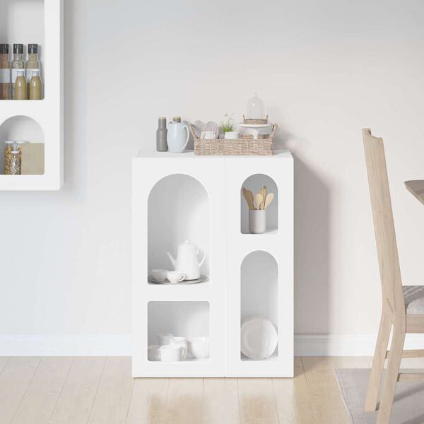 vidaXL Πλαϊνό γραφείο Λευκό 59 x 35 x 80.5 εκ. Επεξεργασμένο ξύλο