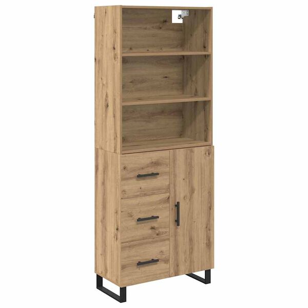 vidaXL Highboard Artisan Oak 69,5 x 34 x 180 &epsilon;&kappa;. &Epsilon;&pi;&epsilon;&xi;&epsilon;&rho;&gamma;&alpha;&sigma;&mu;έ&nu;&omicron; &xi;ύ&lambda;&omicron;