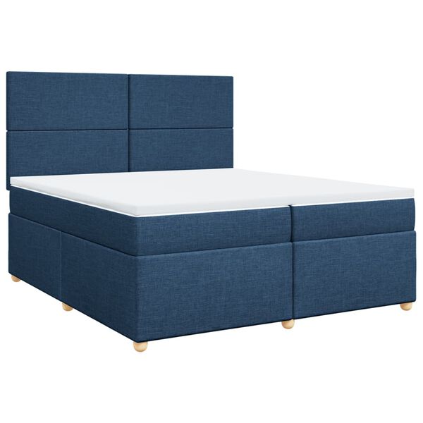 vidaXL &Kappa;&rho;&epsilon;&beta;ά&tau;&iota; Boxspring &mu;&epsilon; &Sigma;&tau;&rho;ώ&mu;&alpha; &Mu;&pi;&lambda;&epsilon; 200x200 &epsilon;&kappa;. &Upsilon;&phi;&alpha;&sigma;&mu;ά&tau;&iota;&nu;&omicron;