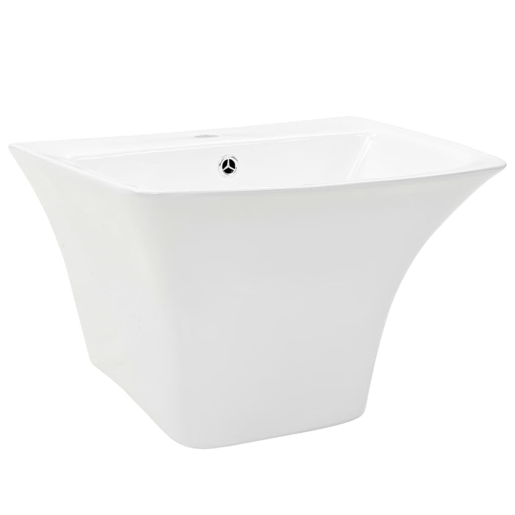 vidaXL Νιπτήρας Επιτοίχιος Λευκός 530 x 440 x 370 χιλ. Κεραμικός