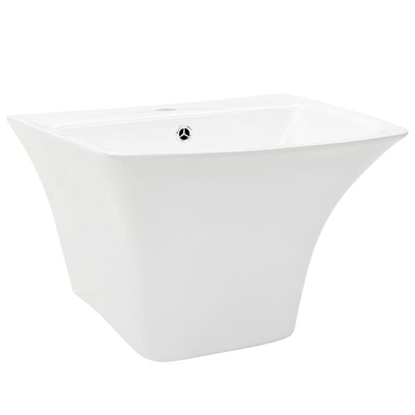 vidaXL Νιπτήρας Επιτοίχιος Λευκός 530 x 440 x 370 χιλ. Κεραμικός