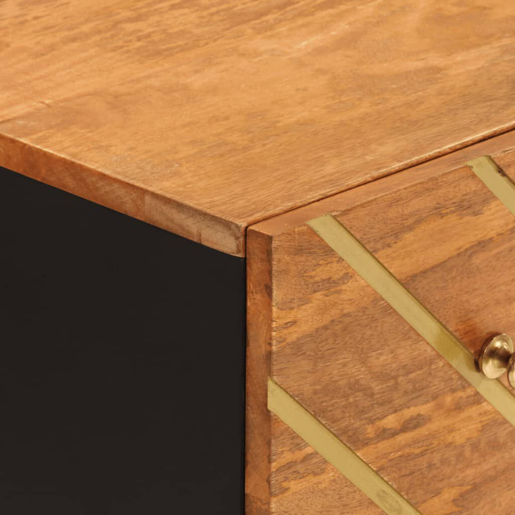 vidaXL Βοηθητικό Έπιπλο Καφέ/Μαύρο 60x33,5x75 εκ. Μασίφ Ξύλο Μάνγκο