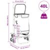 vidaXL Καρότσι Αγορών Γκρι 47 x 39 x 100.5 εκ. Ύφασμα Oxford