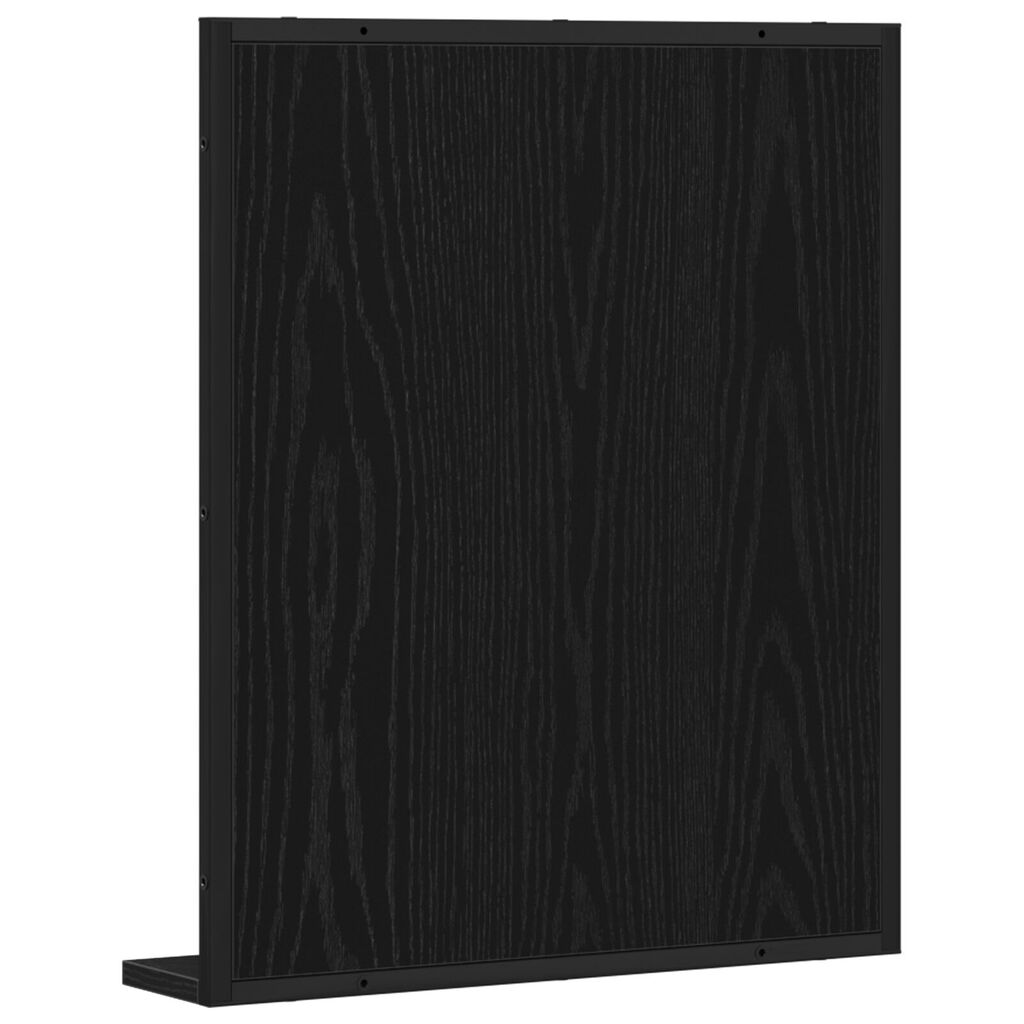 Καθρέφτης μπάνιου vidaXL Μαύρο Δρυς 50x12x60 εκ. Επεξεργασμένο ξύλο