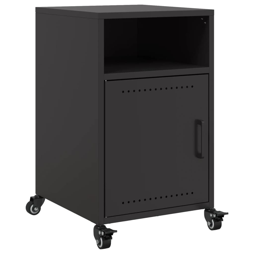 vidaXL Κομοδίνο Μαύρο 36x39x59 εκ. από Χάλυβα