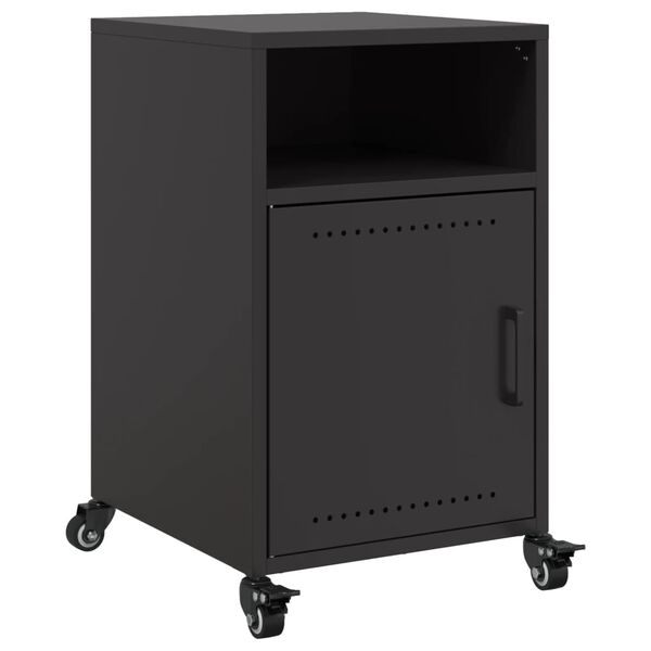 vidaXL Κομοδίνο Μαύρο 36x39x59 εκ. από Χάλυβα