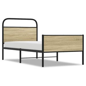 vidaXL Πλαίσιο Κρεβατιού Χωρ. Στρώμα Sonoma Δρυς 80x200εκ Επεξ. Ξύλο