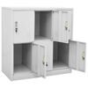 vidaXL Φοριαμοί 2 τεμ. Ανοιχτό Γκρι 90 x 45 x 92,5 εκ. Ατσάλινοι
