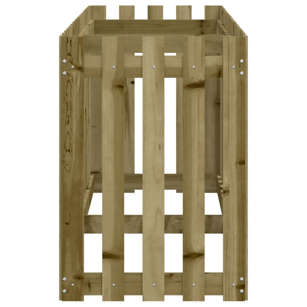 vidaXL Ζαρντινιέρα με Σχέδιο Φράχτη 200x50x70εκ. Εμποτισμ. Ξύλο Πεύκου