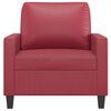 vidaXL Πολυθρόνα Σαλονιού Μπορντό 60 εκ. Συνθετικό δέρμα