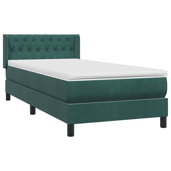 vidaXL Box Spring &kappa;&rho;&epsilon;&beta;ά&tau;&iota; &mu;&epsilon; &sigma;&tau;&rho;ώ&mu;&alpha; &sigma;&kappa;&omicron;ύ&rho;&omicron; &pi;&rho;ά&sigma;&iota;&nu;&omicron; 90x220 cm Velvet
