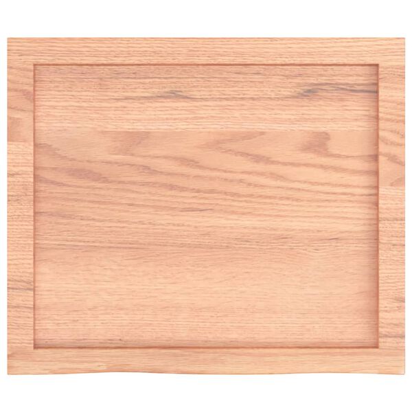 vidaXL Επιφ Τραπεζιού Αν Καφέ 60x50x(2-4)εκ. Επεξ. Μασίφ Ξύλο Δρυός
