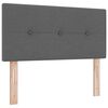vidaXL Κρεβάτι box spring με στρώμα Σκούρο γκρι 80 x 200 cm ύφασμα