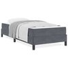 vidaXL Κρεβάτι box spring με στρώμα Σκούρο Γκρι 80 x 200 cm Βελούδο