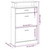 vidaXL Παπουτσοθήκη Γκρι Sonoma 63x24x104 εκ. από Επεξεργασμένο Ξύλο