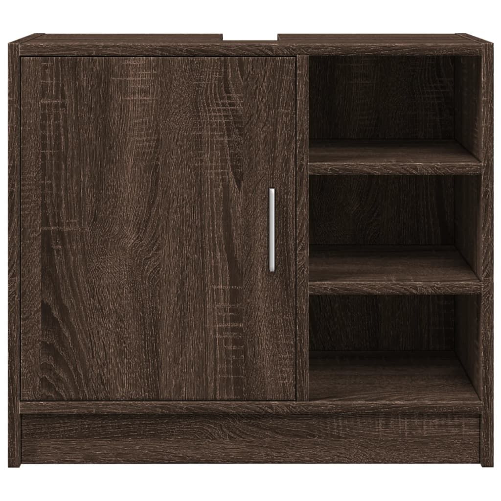 vidaXL Ντουλάπι Νιπτήρα Καφέ δρυς 63x29x55 εκ. Επεξεργασμένο Ξύλο