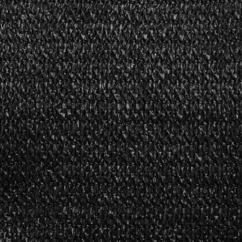 vidaXL Πανί Σκίασης Μαύρο 5 x 5 x 6 μ. από HDPE 160 γρ./μ²