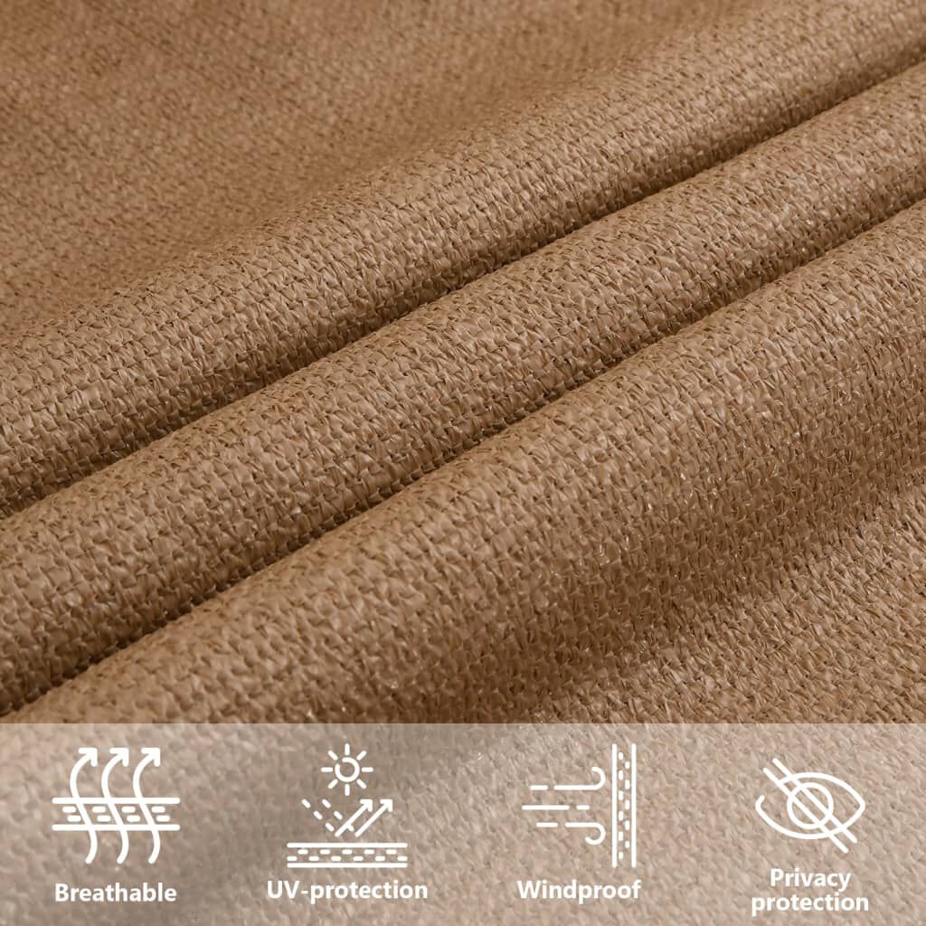 vidaXL Πανί Σκίασης Taupe 2,5 x 2,5 x 3,5 μ. από HDPE 160 γρ/μ²